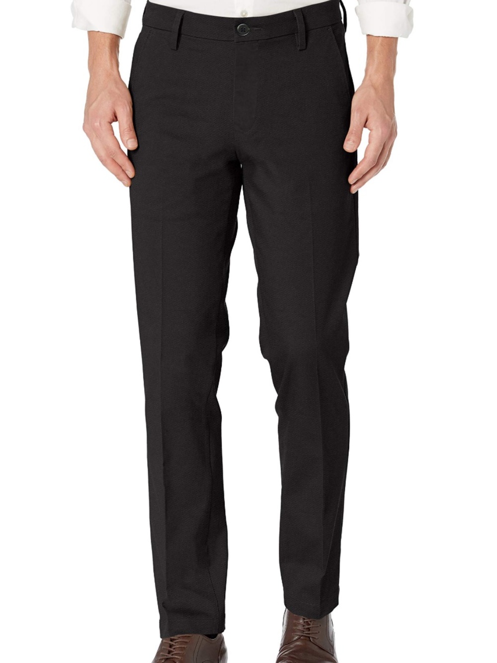 Dockers Workday Khaki Smart Flex Comfort Waistband Black Straight Fit NWT 40x30